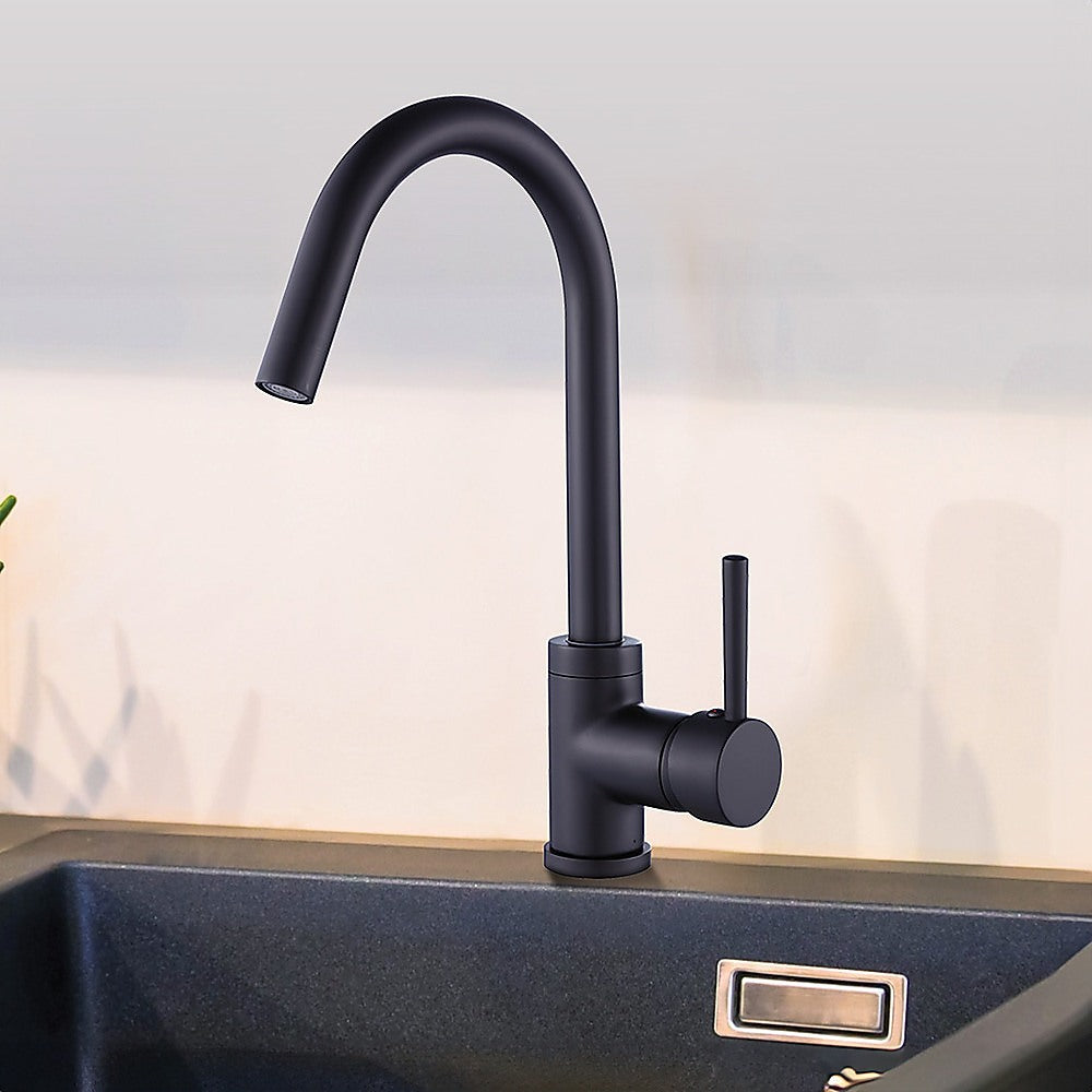 Kitchen Mixer Tap Faucet Basin Laundry Sink - BLACK