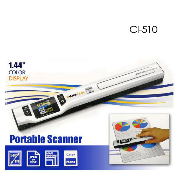 Digitalk Portable Handheld A4 1050dpi Photo & Document Scanner (CI-510)