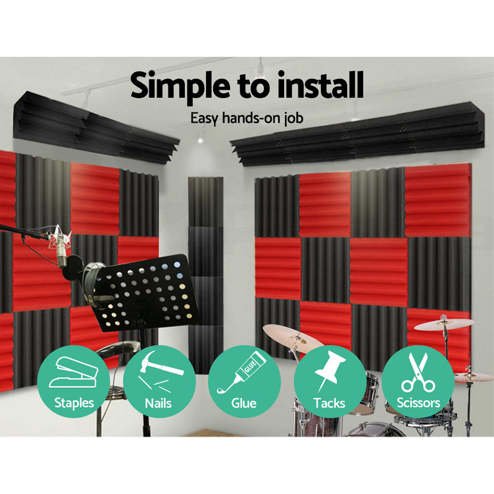 Alpha 40pcs Studio Acoustic Foam Corner Bass Trap Sound Absorption Treatment