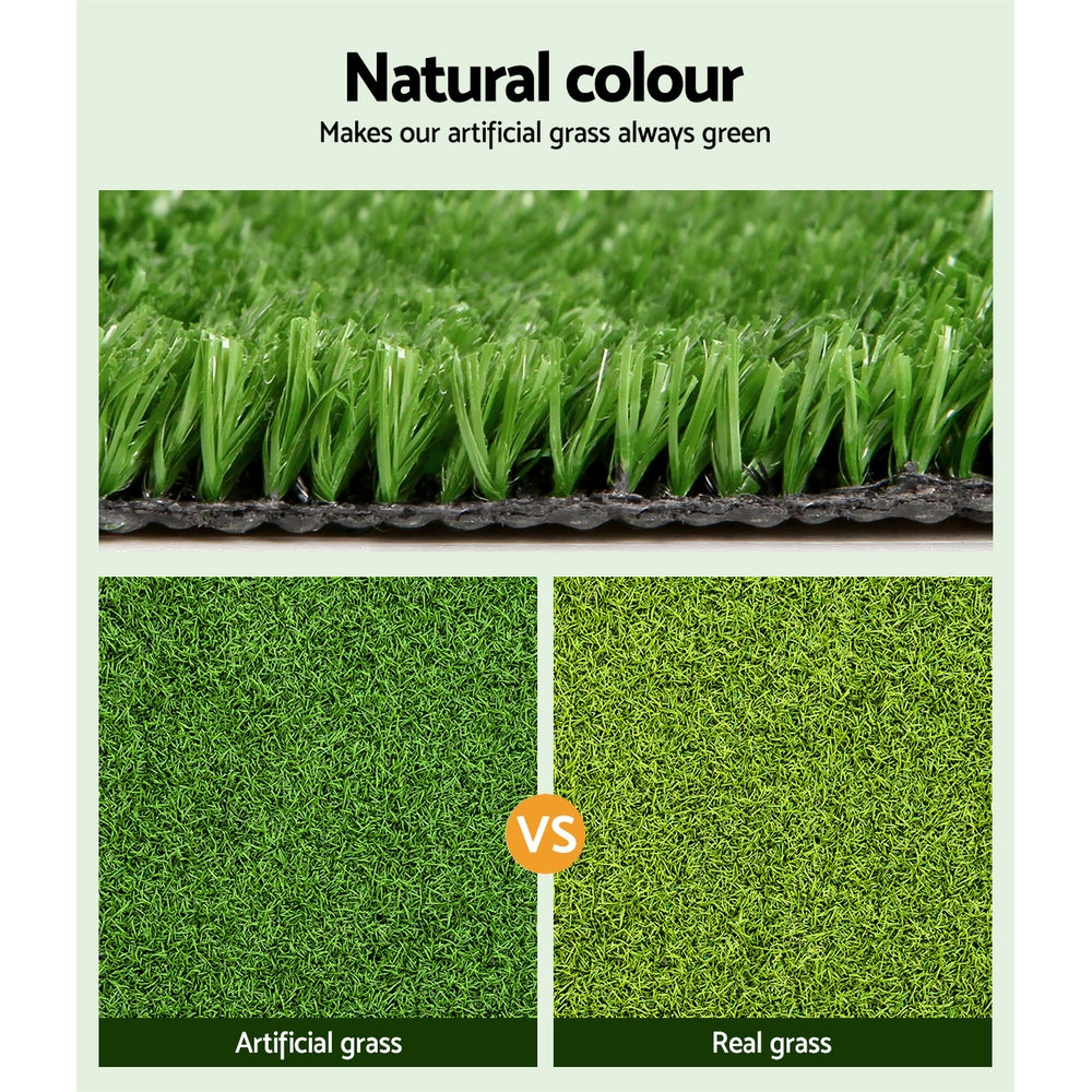 Primeturf Artificial Grass 17mm 1mx10m 10sqm Synthetic Fake Turf Plants Plastic Lawn Olive