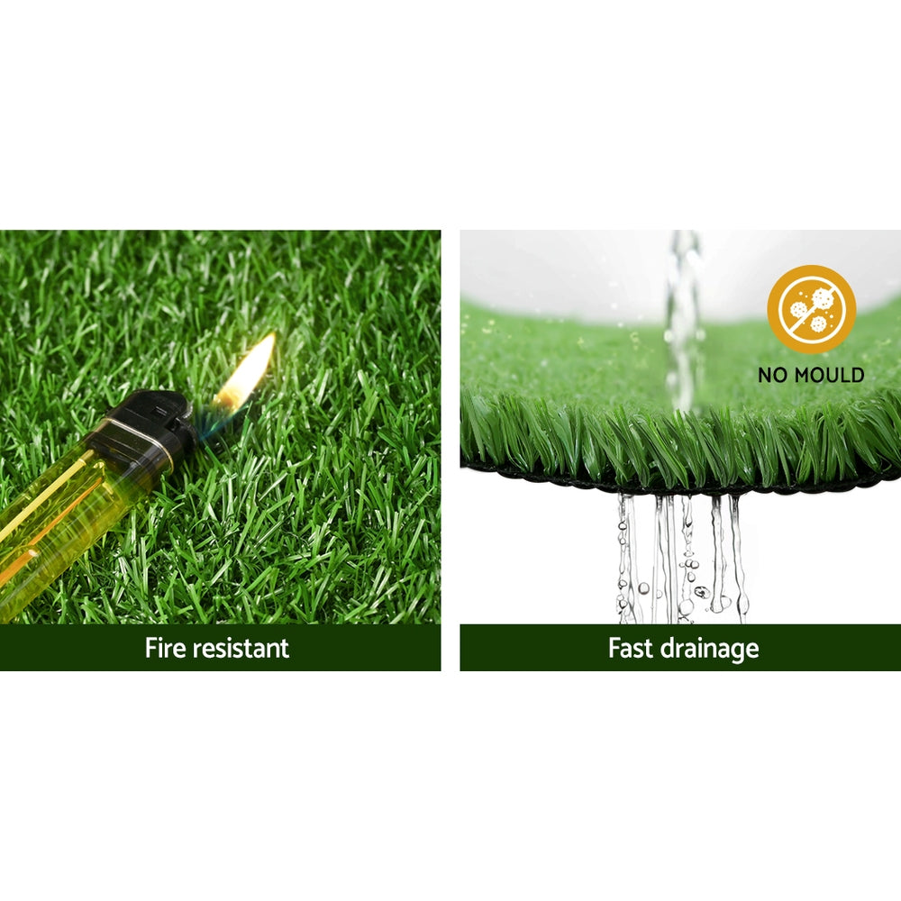 Primeturf Artificial Grass 17mm 2mx5m 10sqm Synthetic Fake Turf Plants Plastic Lawn Olive