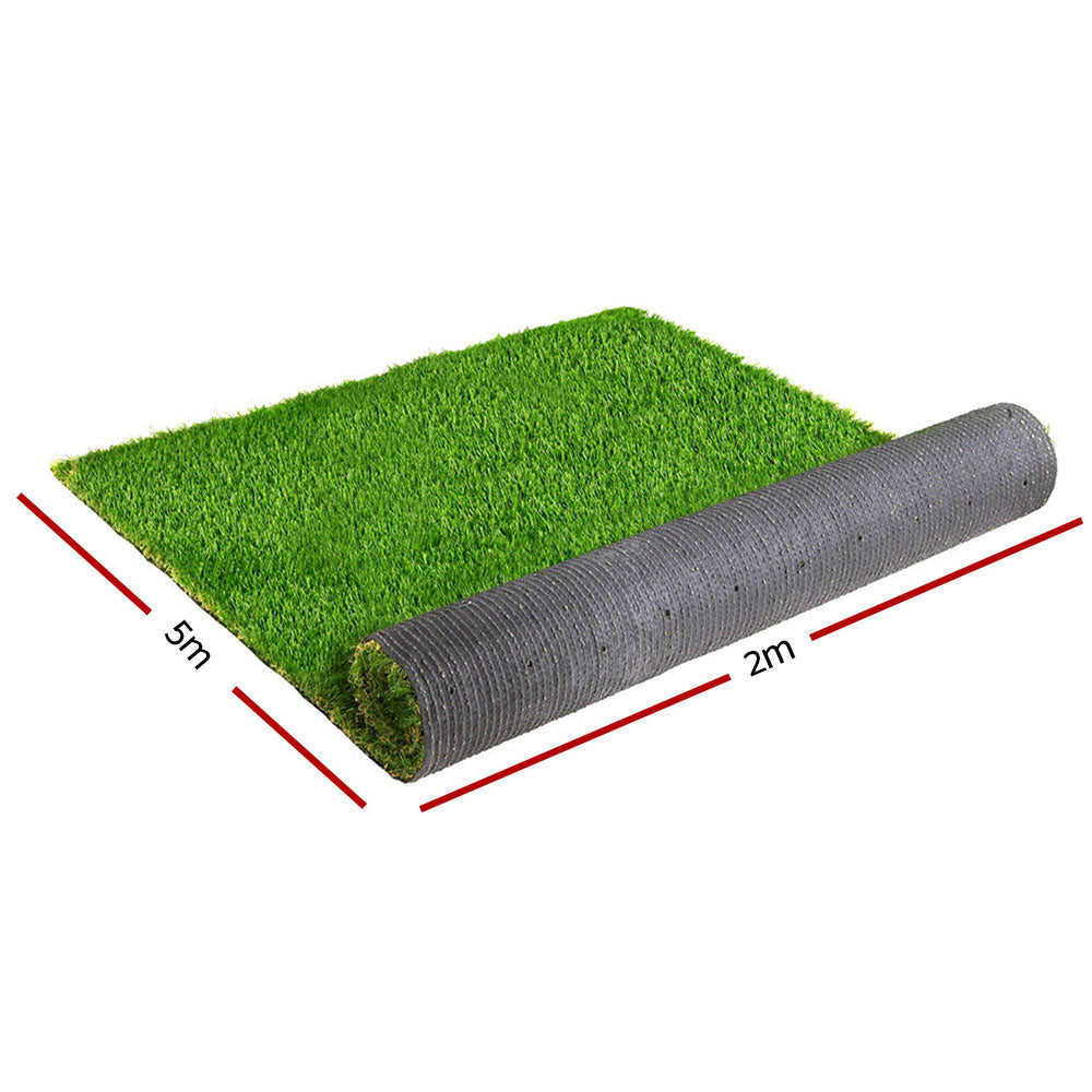 Primeturf Artificial Grass Fake Lawn Synthetic 2x5M Turf Plastic Plant 30mm