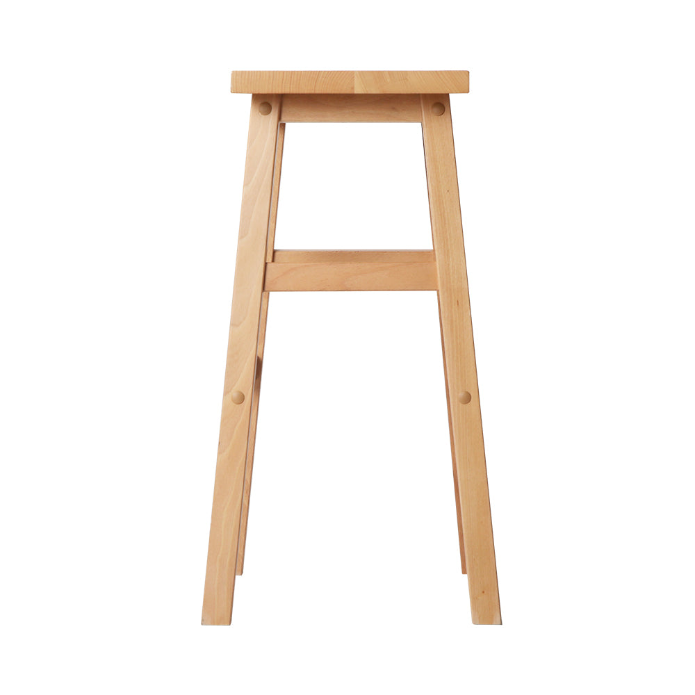 Artiss Set of 2 Beech Wood Bar Stools - Natural