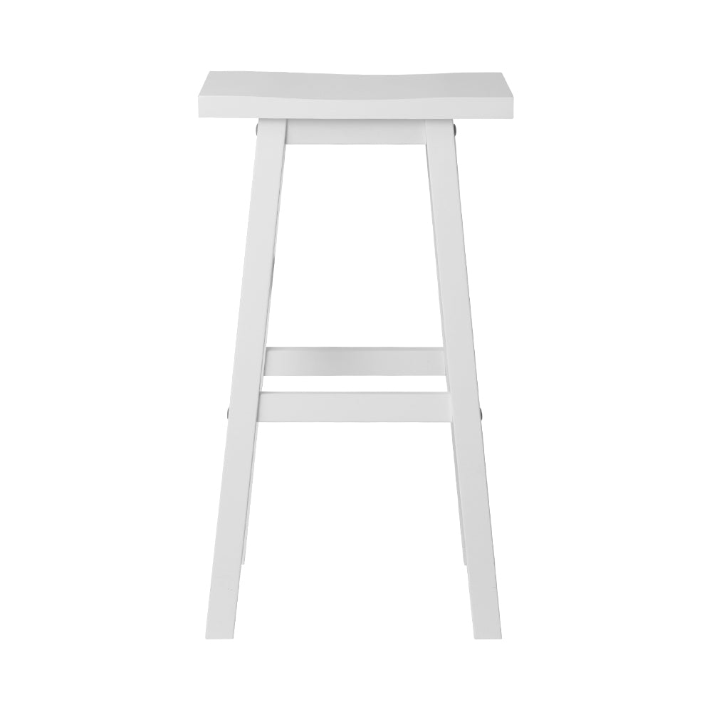 Artiss Set of 2 Beech Wood Bar Stools - White