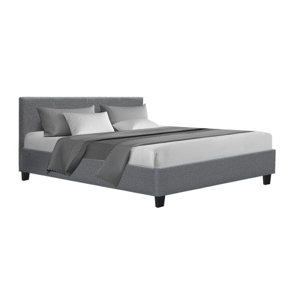 Artiss Neo Bed Frame Fabric - Grey Queen