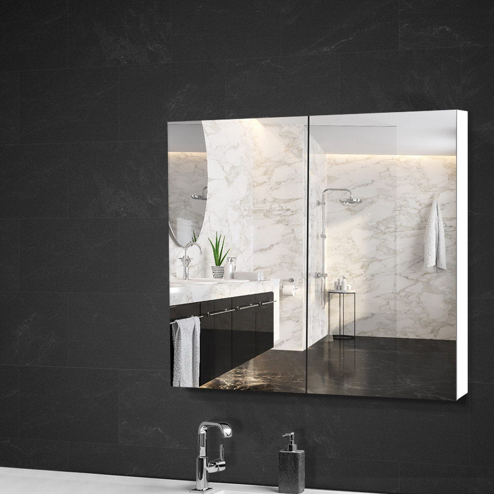 Cefito Bathroom Vanity Mirror with Storage Cabinet - White