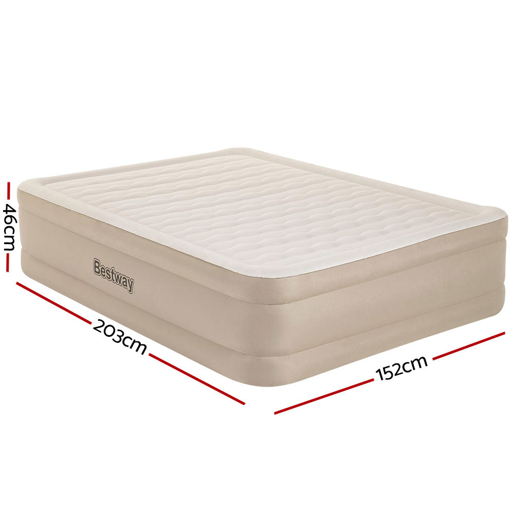 Bestway Air Bed Queen Size Mattress Camping Beds Inflatable Built-in Pump