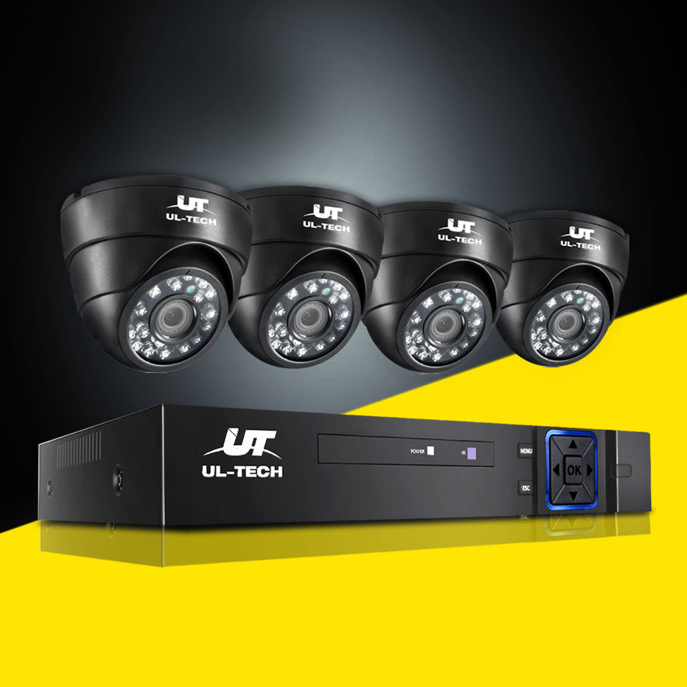 UL-tech CCTV Camera Security System Home 8CH DVR 1080P IP Day Night 4 Dome Cameras Kit