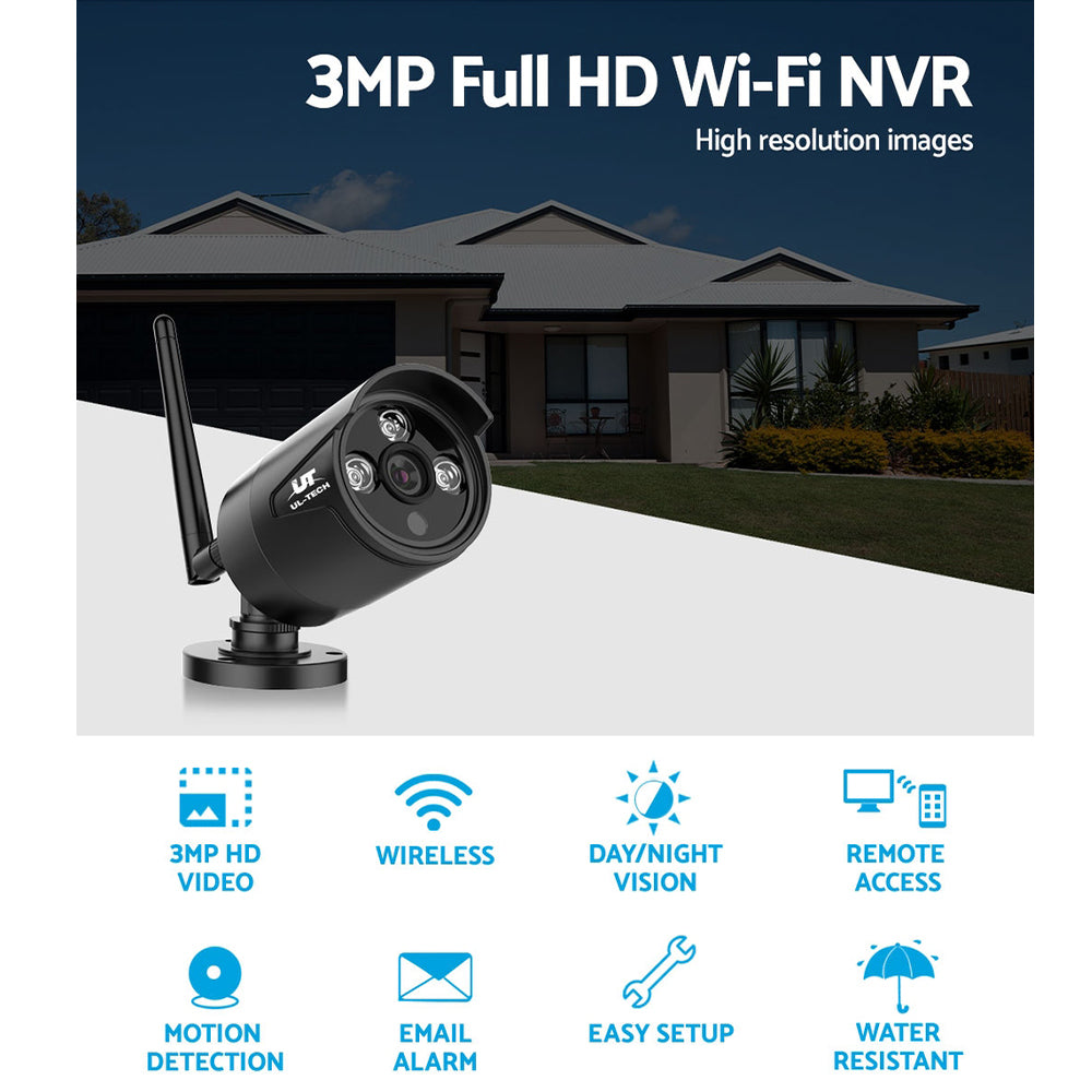 UL-TECH 3MP Wireless Security Camera System IP CCTV Home