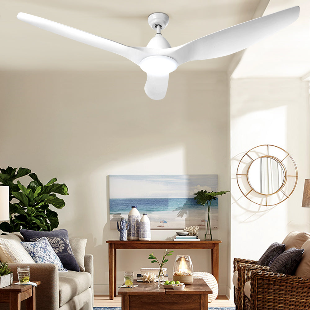 Devanti 64'' DC Motor Ceiling Fan With Light LED Remote Control Fans 3 Blades