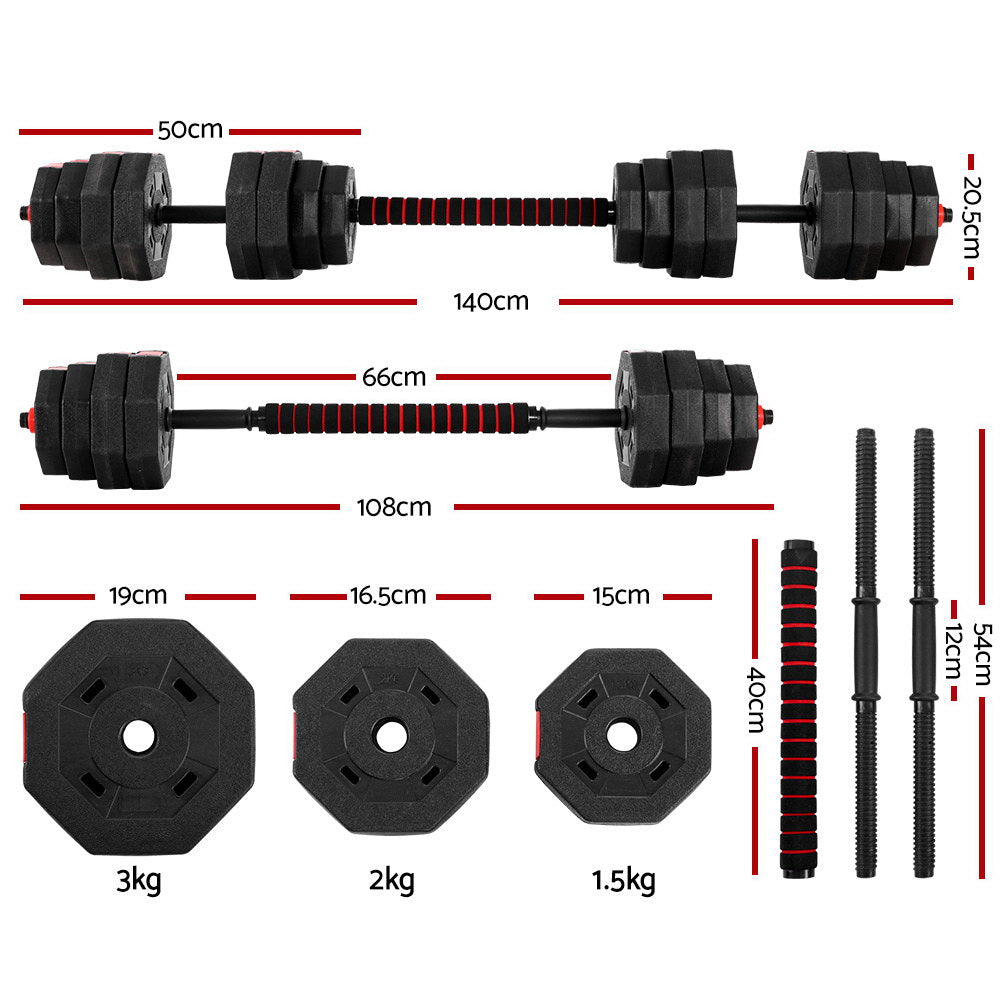 Everfit 40kg Dumbbells Barbell Set Adjustable Dumbbell Weight Lifting