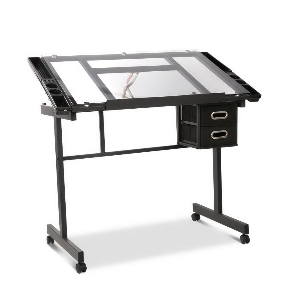 Artiss Adjustable Drawing Desk - Black and Grey