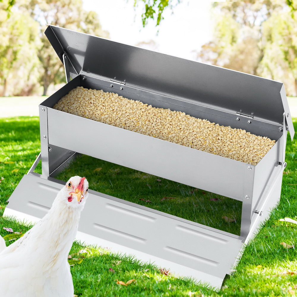 Giantz Auto Chicken Feeder Automatic Chook Poultry Treadle Self Opening Coop