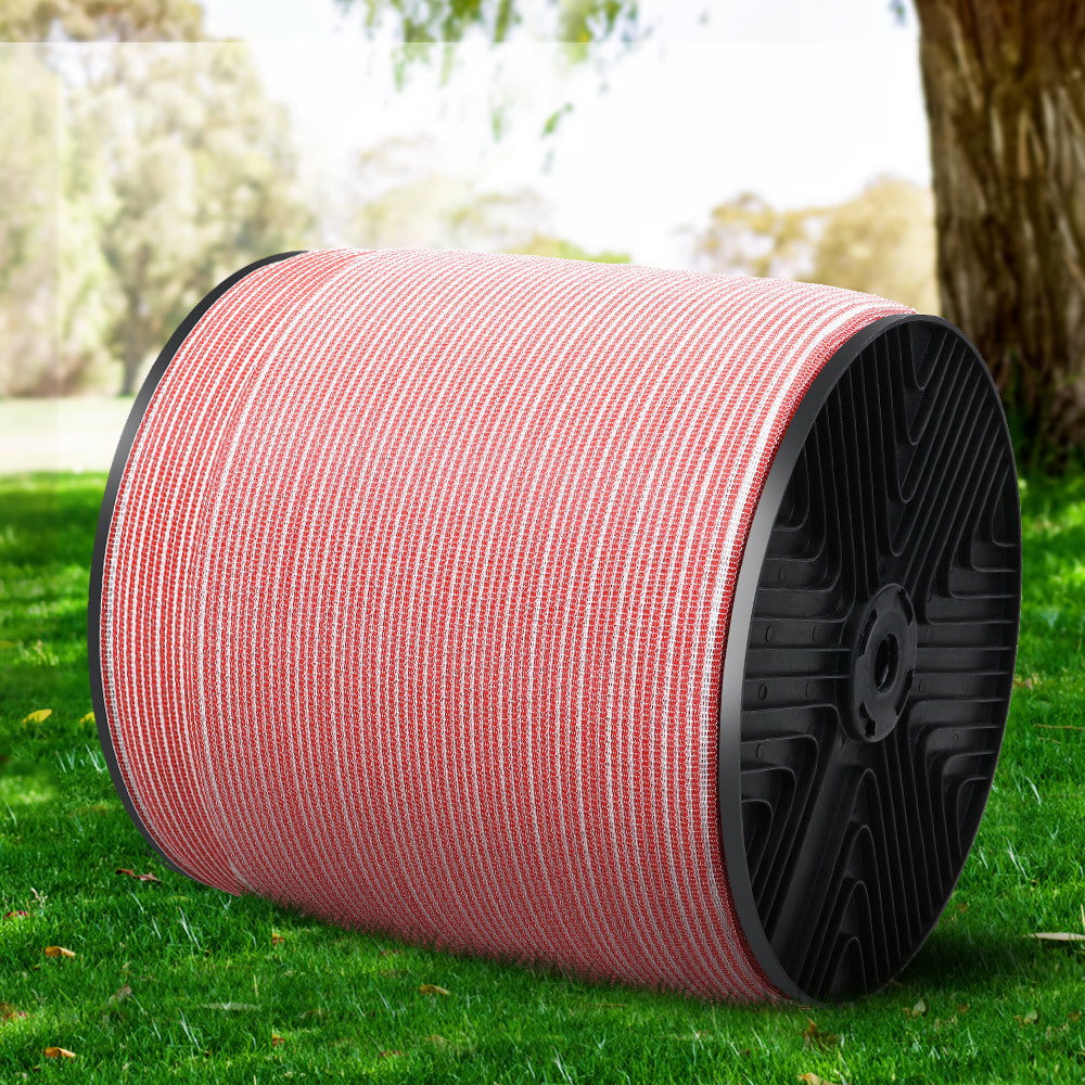 Giantz 1200M Electric Fence Wire Tape Poly Stainless Steel Temporary Fencing Kit