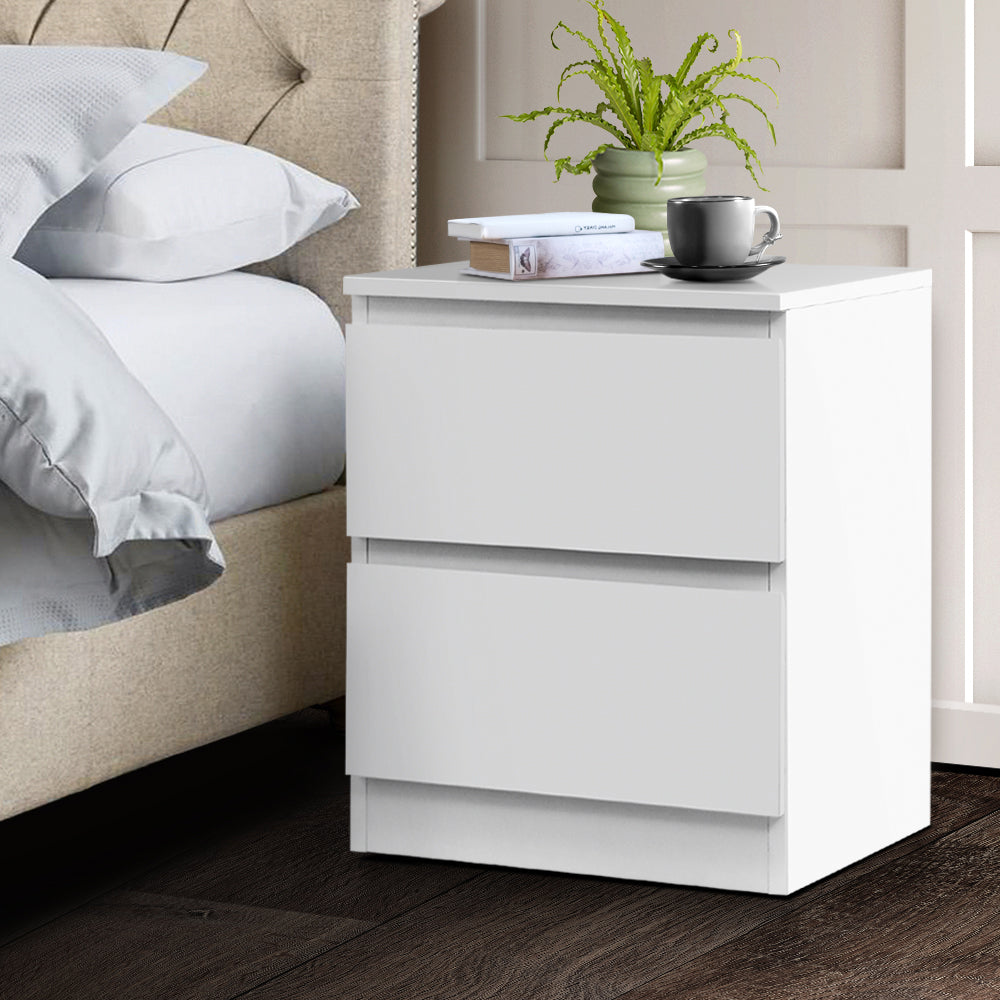 Artiss Bedside Table Cabinet Lamp Side Tables Drawers Nightstand Unit White