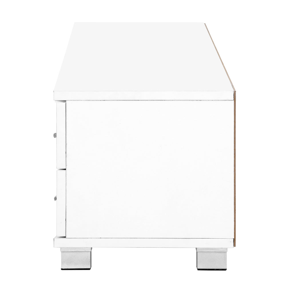 Artiss 120cm TV Stand Entertainment Unit Storage Cabinet Drawers Shelf White