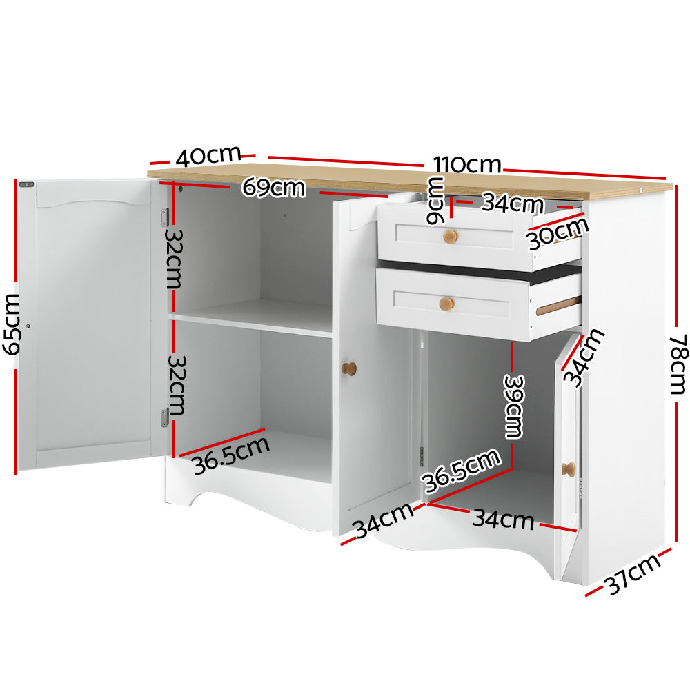 Artiss Buffet Sideboard Storage Cabinet Kitchen Cupboard Drawer Table Hallway