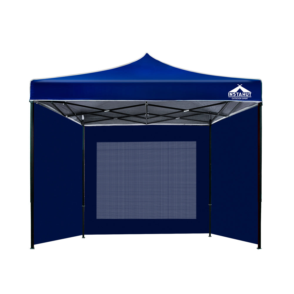 Instahut Gazebo Pop Up Marquee 3x3m Folding Wedding Tent Gazebos Shade Blue