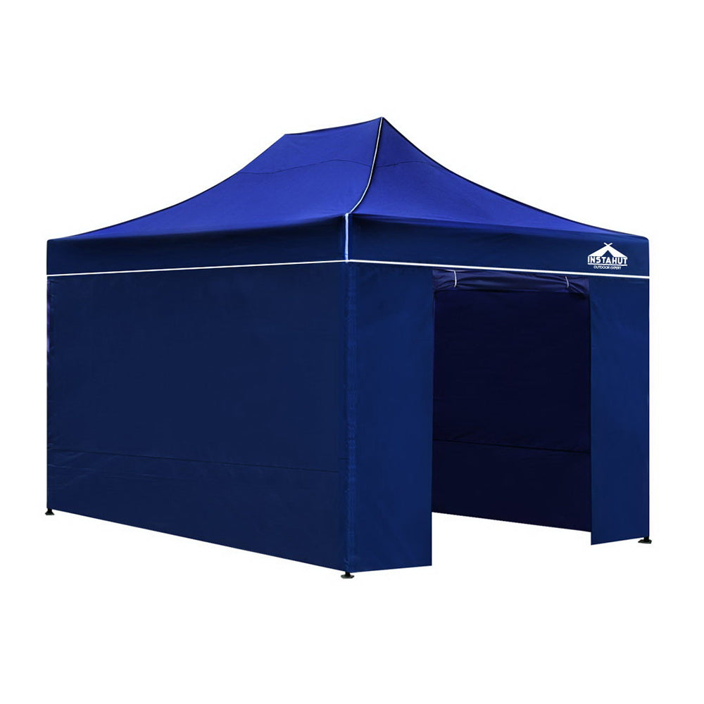 Instahut Gazebo Pop Up Marquee 3x4.5m Folding Wedding Tent Gazebos Shade Blue