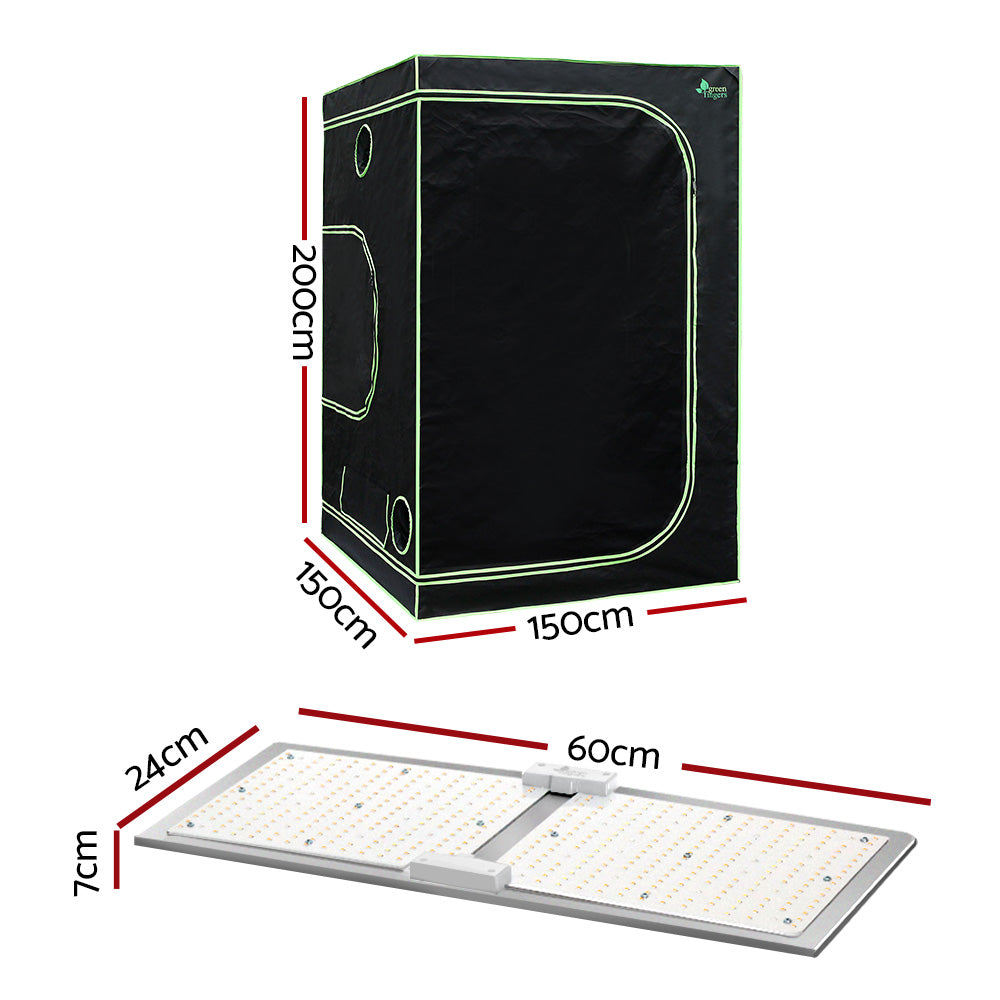 Greenfingers Grow Tent 2200W LED Grow Light Hydroponic Kits System 1.5x1.5x2M