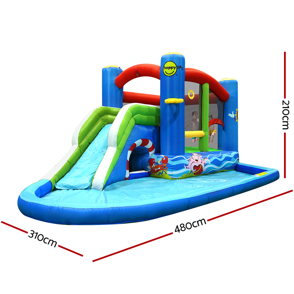 Happy Hop Inflatable Water Jumping Castle Bouncer Kid Toy Windsor Slide Splash