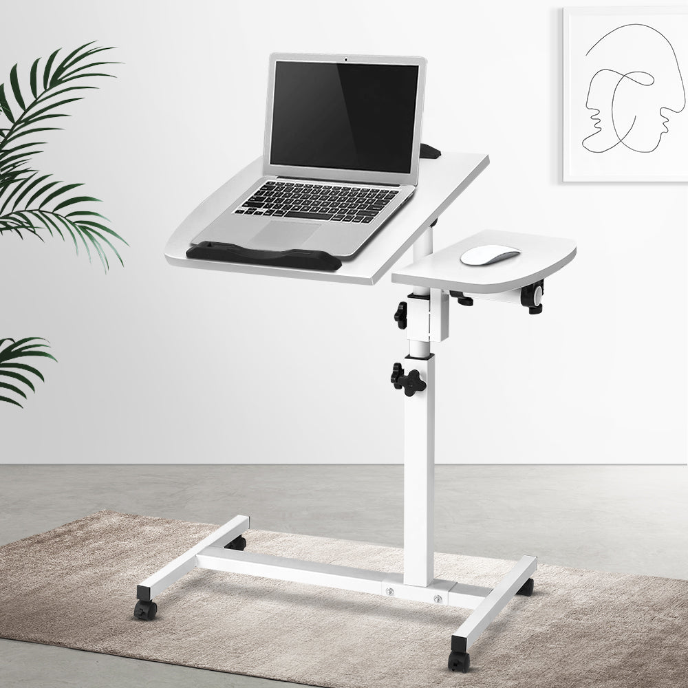 Artiss Laptop Table Desk Adjustable Stand - White