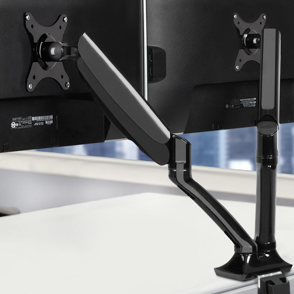 Artiss Monitor Arm Mount Dual Gas Black