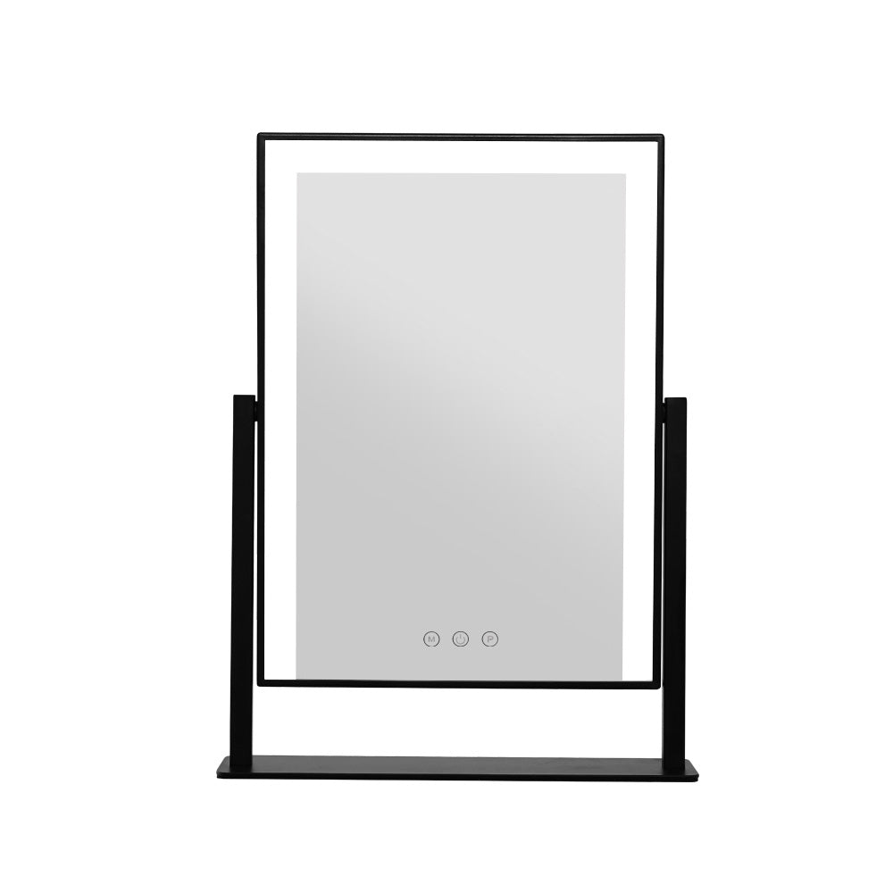 Embellir LED Makeup Mirror Hollywood Standing Mirror Tabletop Vanity Black