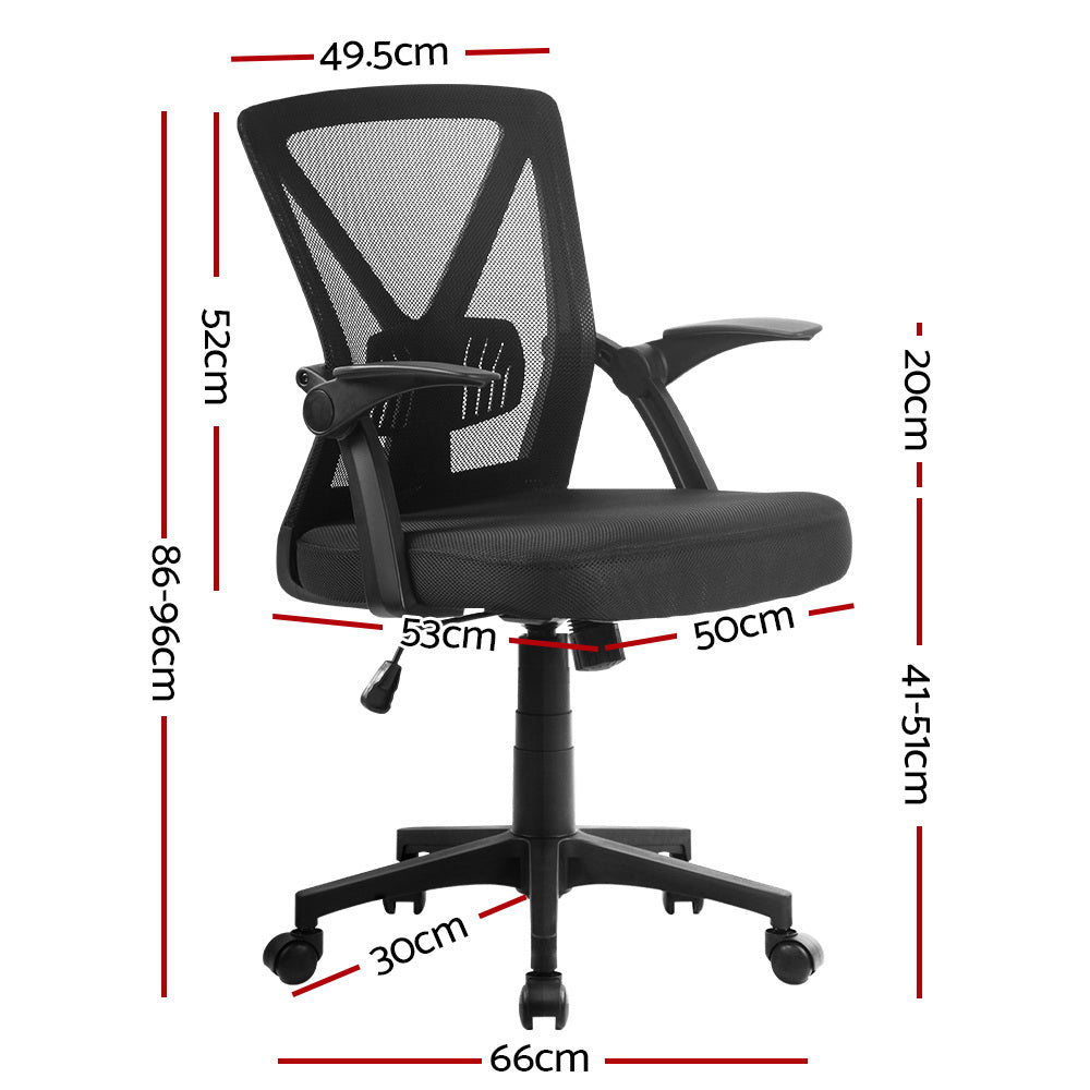 Artiss Gaming Office Chair Mesh Computer Chairs Swivel Executive Mid Back Black