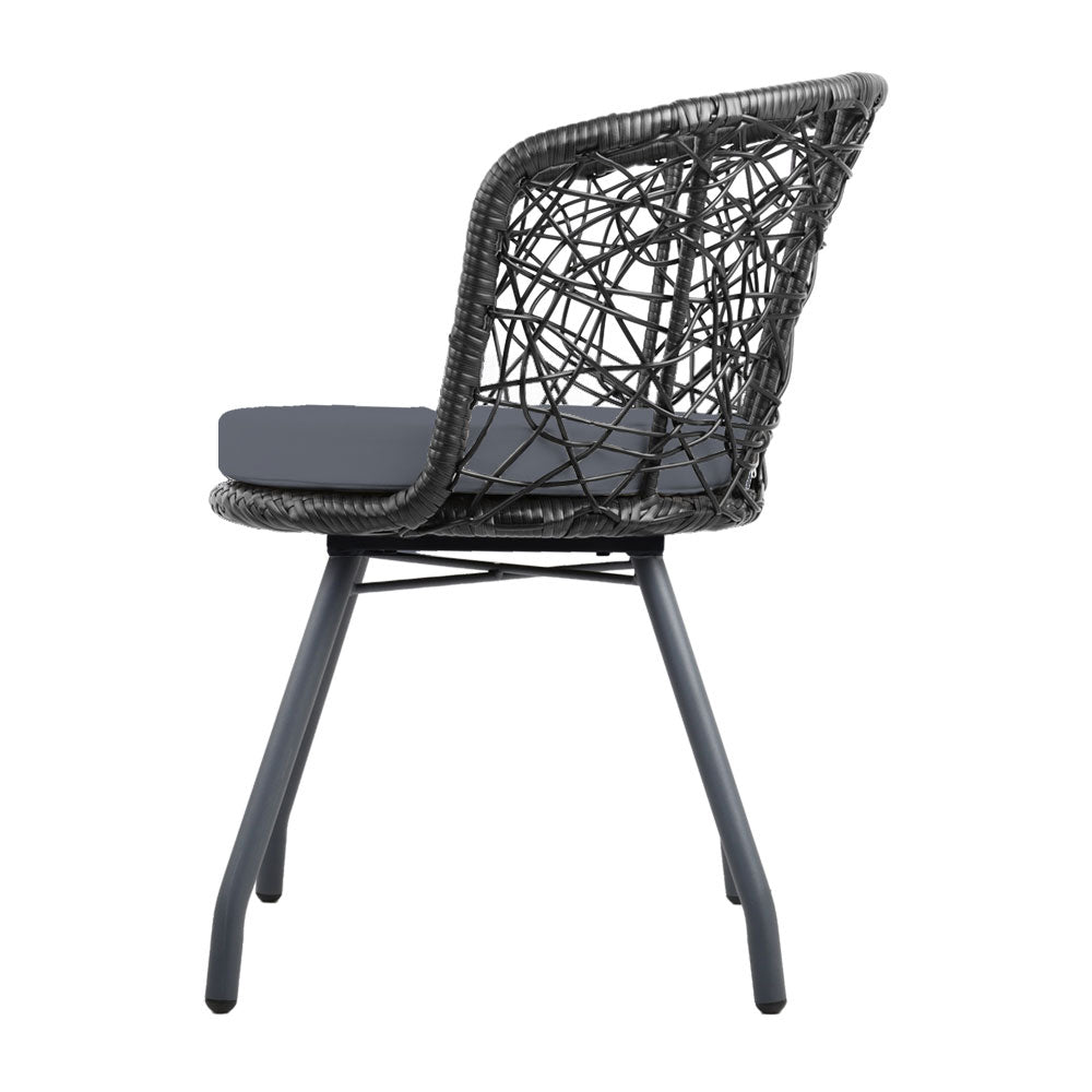 Gardeon Outdoor Patio Chair and Table - Black