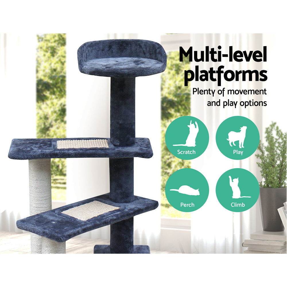 i.Pet Cat Tree 100cm Trees Scratching Post Scratcher Tower Condo House Furniture Wood Steps