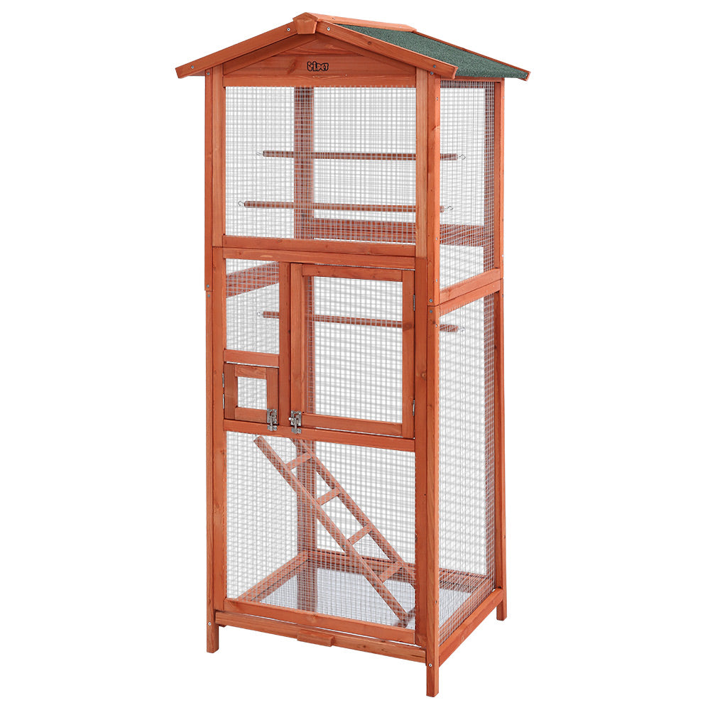 i.Pet Bird Cage Wooden Pet Cages Aviary Large Carrier Travel Canary Cockatoo Parrot XL