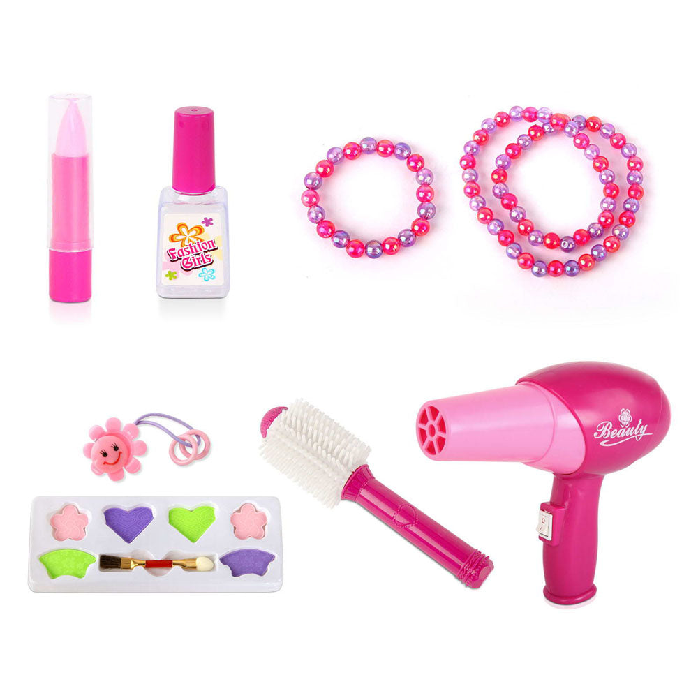 Keezi 30 Piece Kids Dressing Table Set - Pink