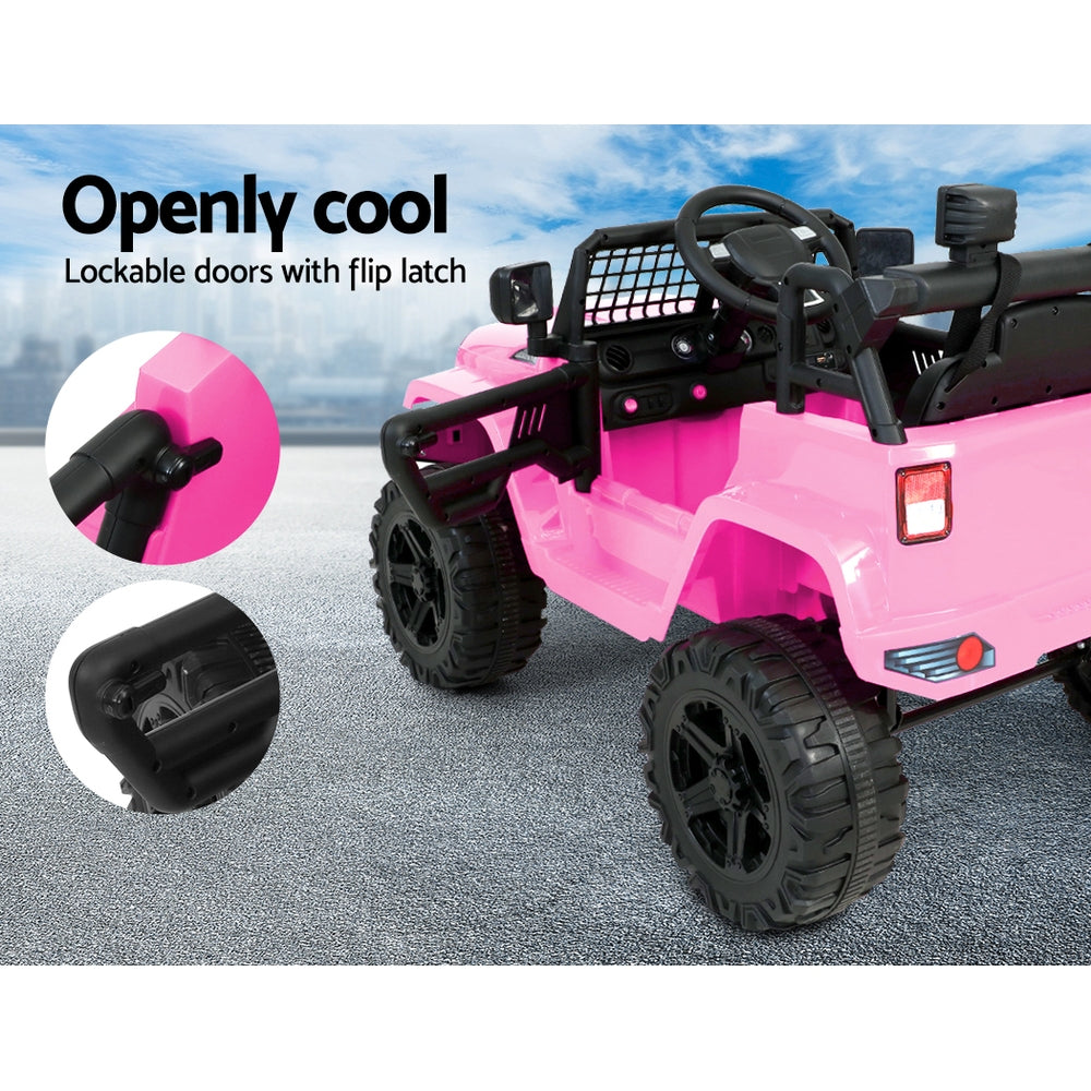 Rigo Kids Ride On Car Electric 12V Car Toys Jeep Battery Remote Control Pink