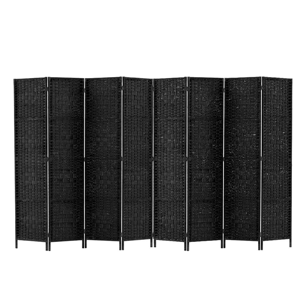 Artiss 8 Panel Room Divider Screen Privacy Timber Foldable Dividers Stand Black