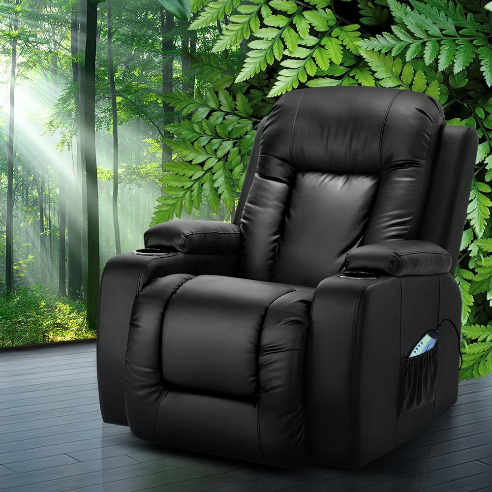 Artiss Electric Massage Chair Recliner Luxury Lounge Sofa Armchair Heat Leather