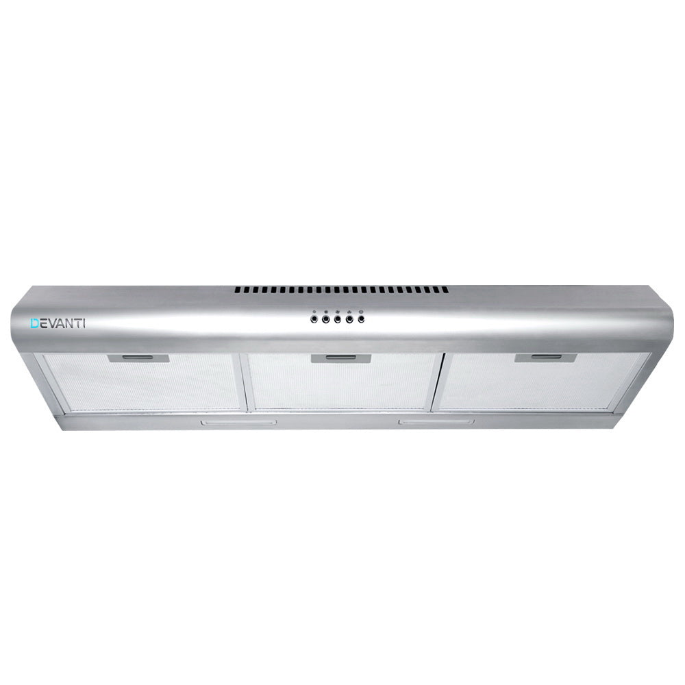 DEVANTI Fixed Range Hood Rangehood Stainless Steel Kitchen Canopy 90cm 900mm