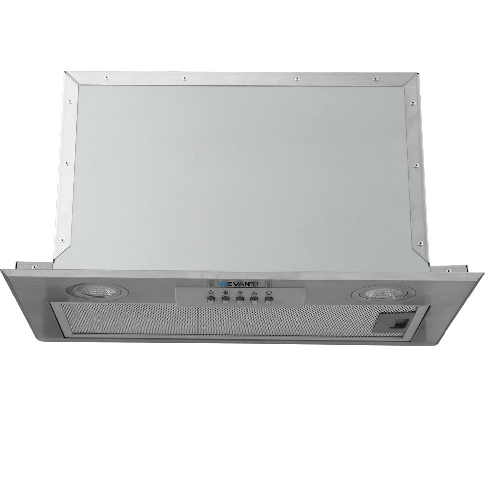 Devanti Range Hood Rangehood Undermount Built In Stainless Steel Canopy 52cm 520mm