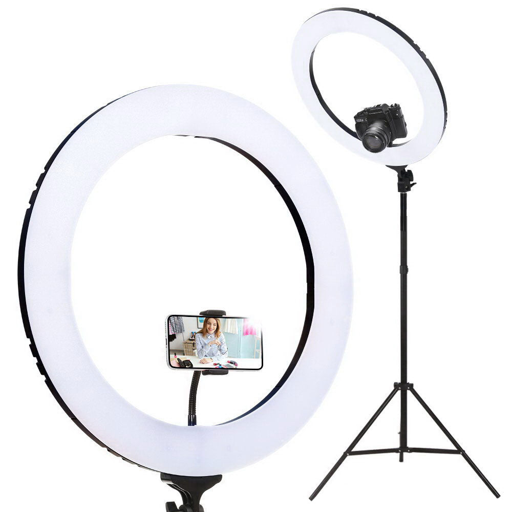 Embellir Ring Light 19" LED 5800LM Black Dimmable Diva With Stand Make Up Studio Video