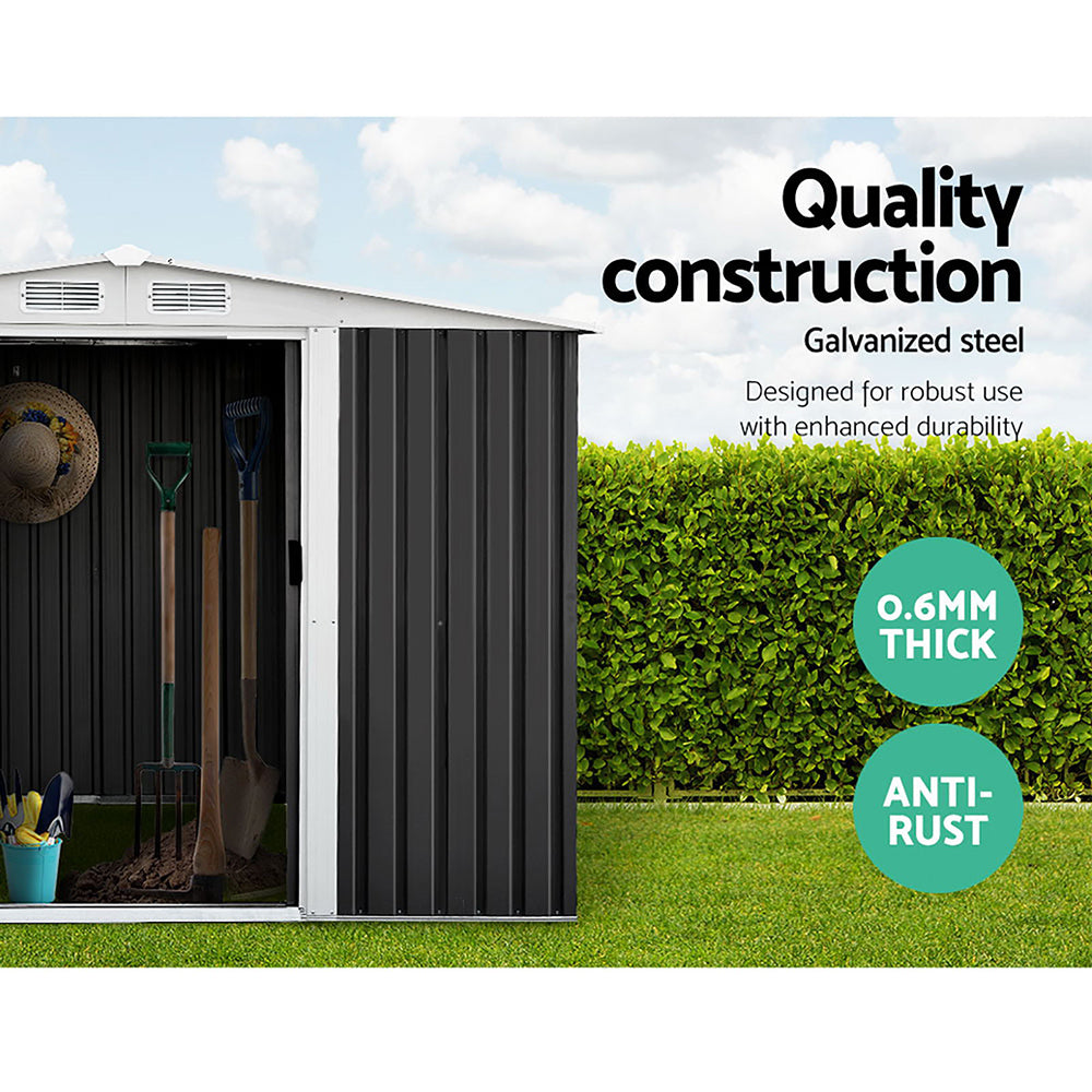 Giantz Garden Shed Outdoor Storage Sheds Tool Workshop 2.58X2.07M with Base