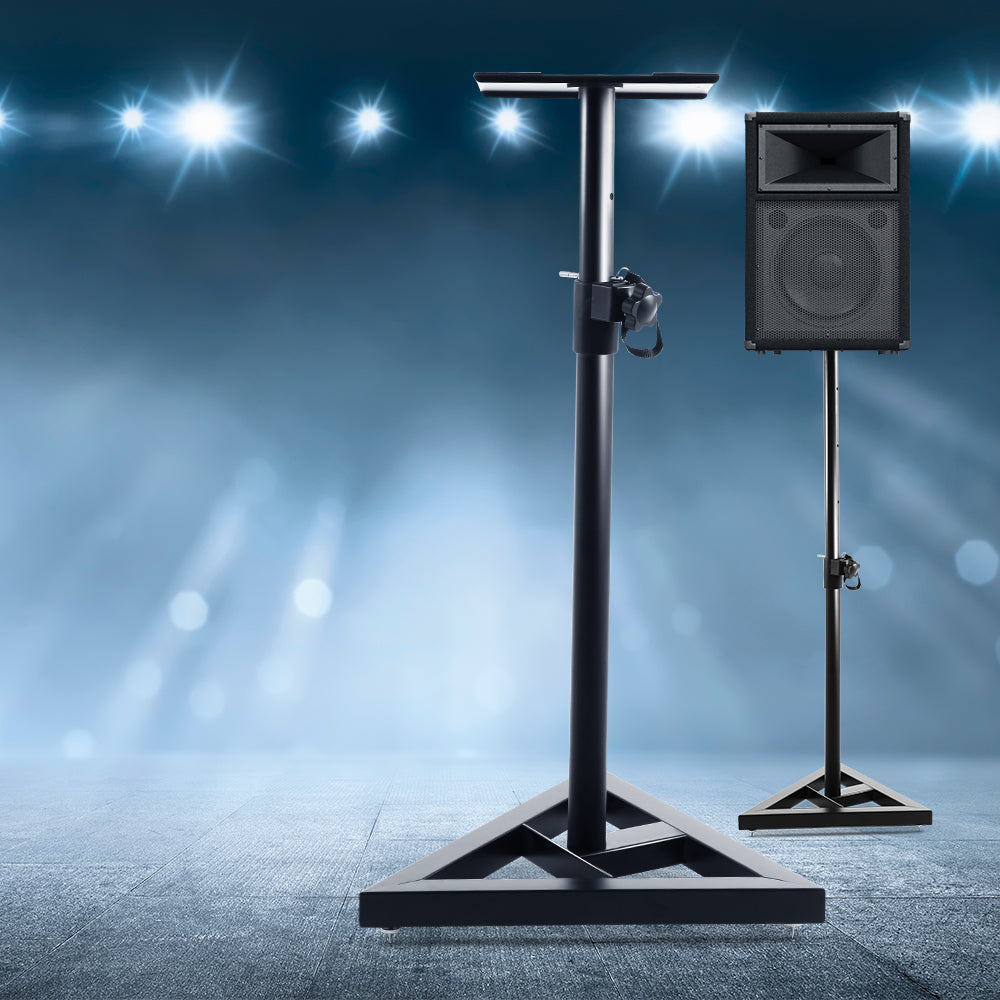 Set of 2 120CM Surround Sound Speaker Stand - Black