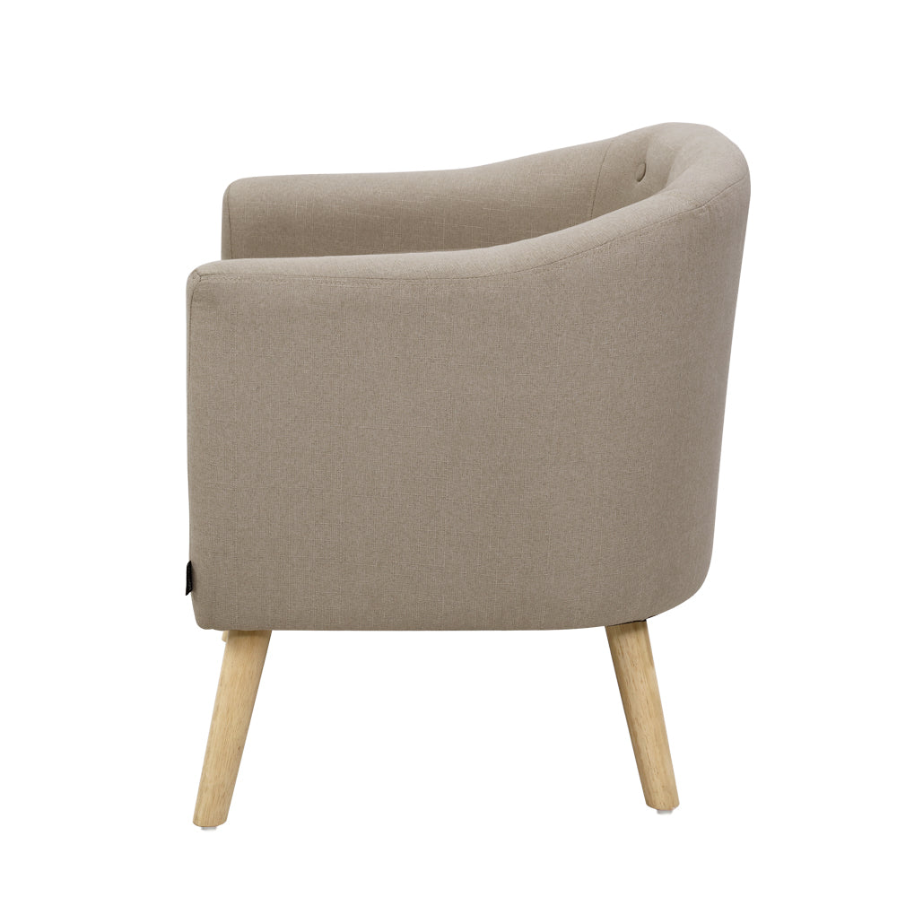 Artiss ADORA Armchair Tub Chair Single Accent Armchairs Sofa Lounge Fabric Beige