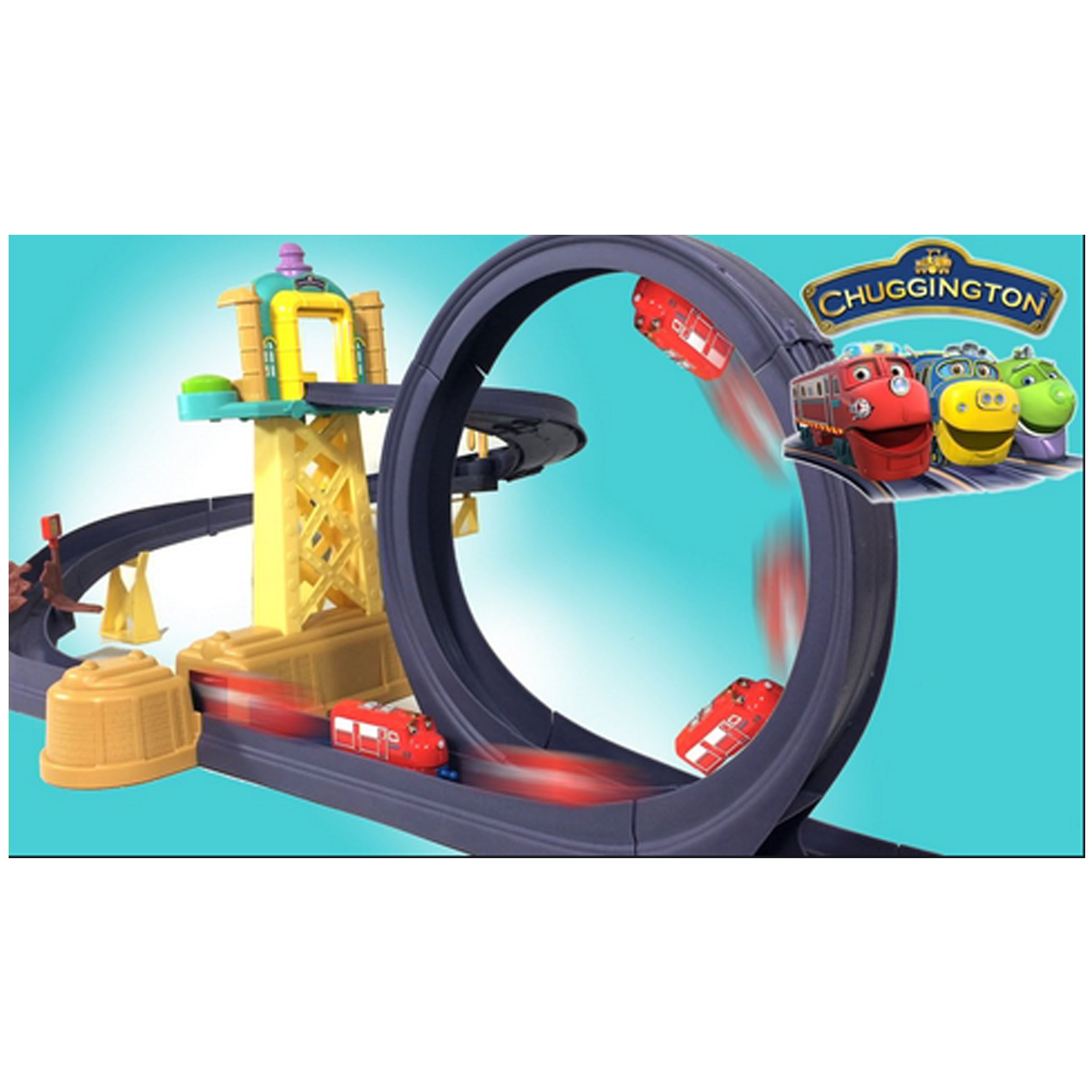 Chuggington Train Motorised Training Yard Loop Ready to Play Set with Diecast Wilson