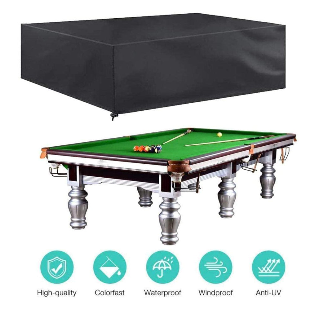 9FT Outdoor Pool Snooker Billiard Table Cover Polyester Waterproof Dust Cap