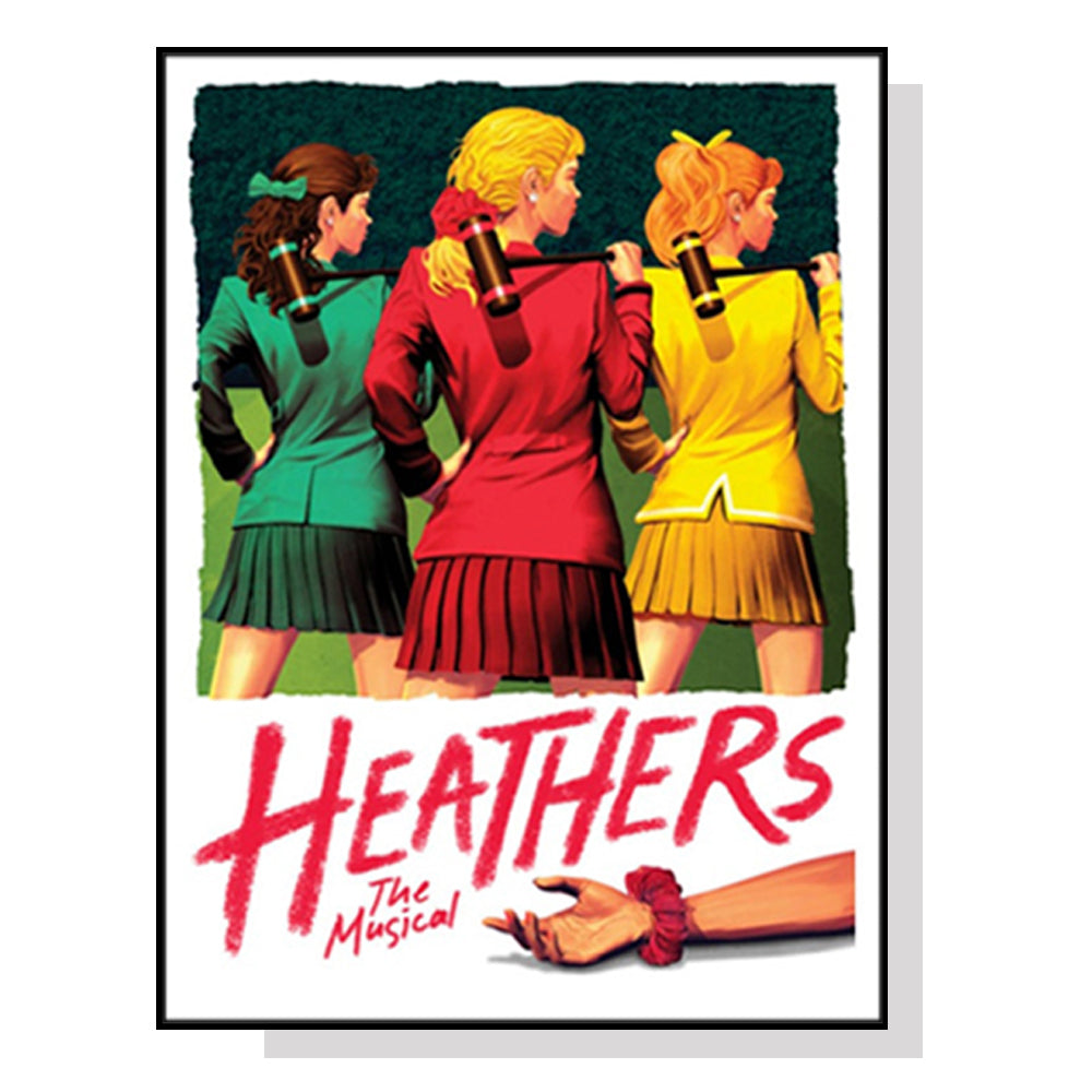 60cmx90cm Heathers The Musical Black Frame Canvas Wall Art