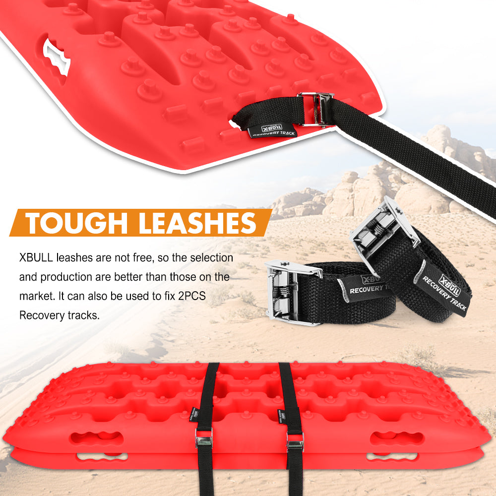 X-BULL Recovery tracks Sand tracks 2pcs 10T Sand / Snow / Mud 4WD Gen 3.0 - Red