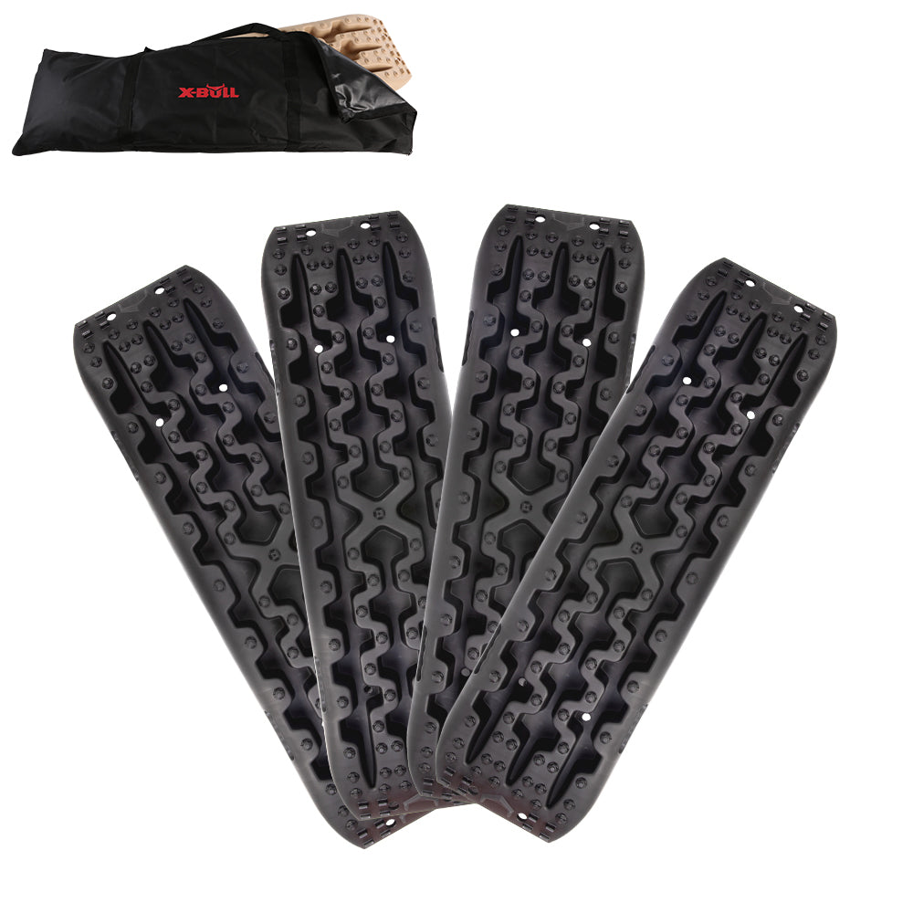 X-BULL Recovery tracks / Sand tracks / Mud tracks / Off Road 4WD 4x4 Car 2 Pairs Gen 3.0 - Black