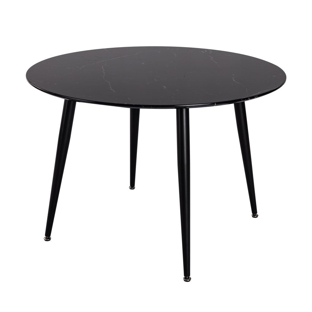 Black Marbel Effect Dining Table and Chair Set