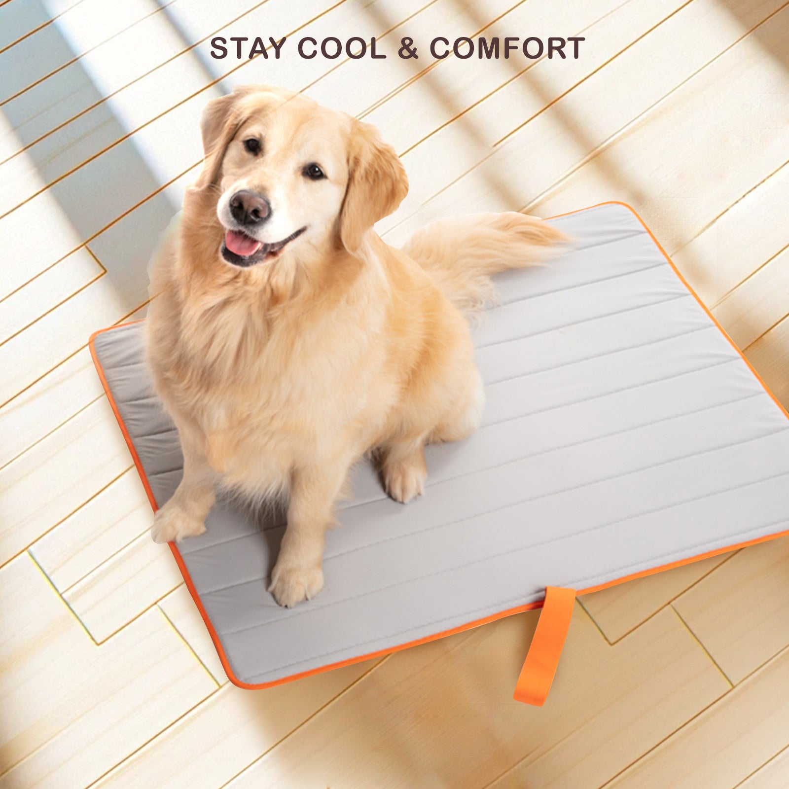 Banhamsisun L Pink Pet Dog Cooling Mat Non-Slip Travel Roll Up Cool Pad Bed Outdoor