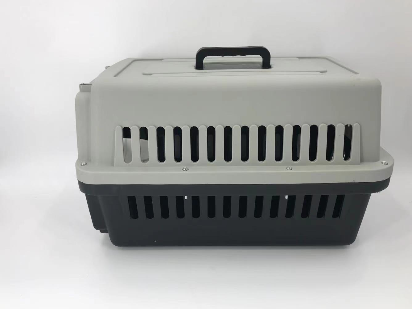 Medium Dog Cat Crate Pet Carrier Airline Cage With Bowl & Tray-Black